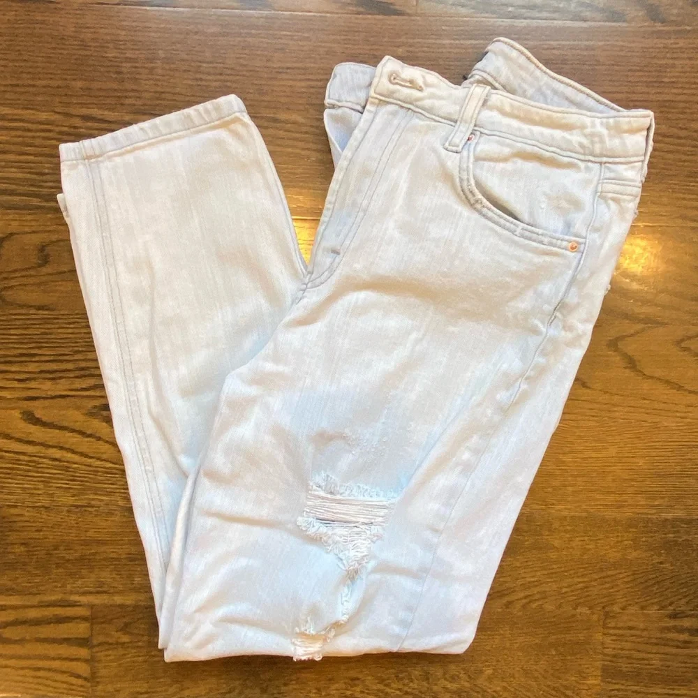wild fable Jeans Size 10 Light Bleach Wash Ripped Mom Jeans Highest Rise